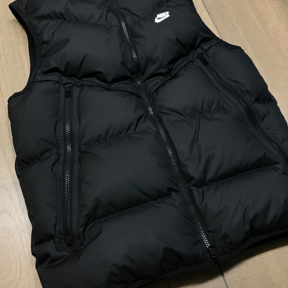 Nike Vest Mens Size S Black Puffer Down Fill Insulated Storm Fit Windrunner Run - Picture 9 of 13